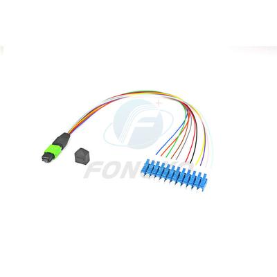 8/12/24 FTTB 0.9mm MPO 커넥터 타입을 위한 섬유 MTP MPO에서 LC Fanout 패치 케이블