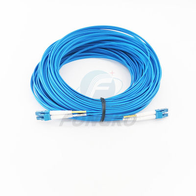 품질  3m LC/UPC-LC/UPC Duplex Blue Fiber Optic Armored Patch Cord With Lszh Jacket 공장