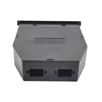 24F 블랙 LC 듀플렉스 멀티모드 MPO MTP 파이버 카세트 24 포트 OM3 OM4 OS2 패치 패널
