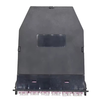 24F 블랙 LC 듀플렉스 멀티모드 MPO MTP 파이버 카세트 24 포트 OM3 OM4 OS2 패치 패널