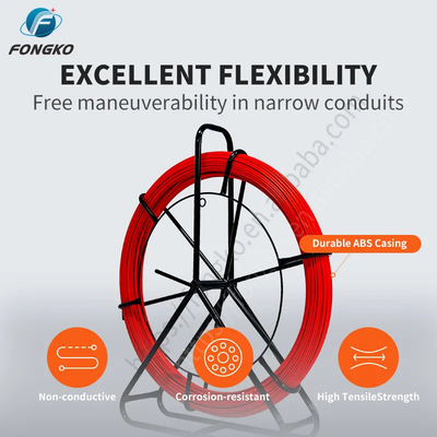 FTTH 유리섬유 튜트 스탠더 300m 길이 4.5-18MM 광섬유 케이블 당기는 튜트 스탠더