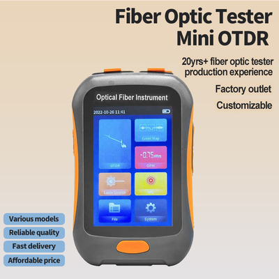 FONGKO 미니 OTDR 액티브 파이버 1550nm 광섬유 반사계 및 VFL OLS OPM 이벤트맵 20dB 60/80Km OTDR