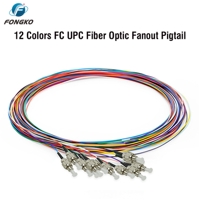 FONGKO 12 코어 0.9mm G652D PVC 광섬유 피그테일 번들 피그테일 LC FC SC ST UPC APC 광섬유 피그테일