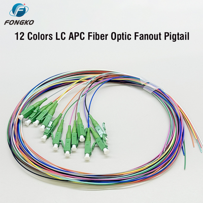 FONGKO 12 코어 0.9mm G652D PVC 광섬유 피그테일 번들 피그테일 LC FC SC ST UPC APC 광섬유 피그테일