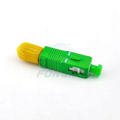 Fiber optic conversion adapter ST/APC female to SC/APC male simplex single mode hybrid adapter