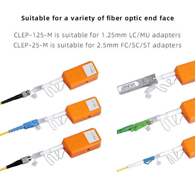 광섬유 청소 펜 FKEQU-446 CLEP-125-M LC/MU 1.25mm 800+ 청소와 함께 MINI 타입 오렌지 컬러 광섬유 커넥터 클리너