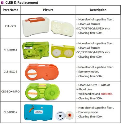 광섬유 커넥터 릴 클리너 CLE-BOX-MPO MPO/MTP 500+ 청소