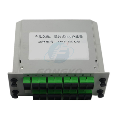 광학 스플리터 미니 타입 Plc Sc Apc 스플리터 1X16 FTTH를 위한 광섬유 삽입