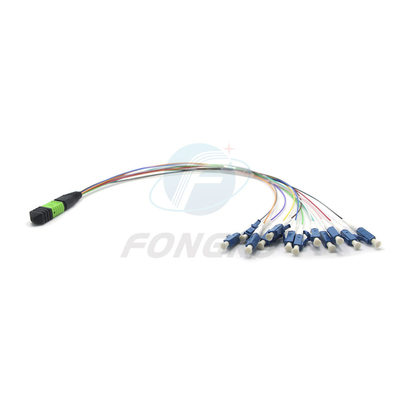 8/12/24 FTTB 0.9mm MPO 커넥터 타입을 위한 섬유 MTP MPO에서 LC Fanout 패치 케이블