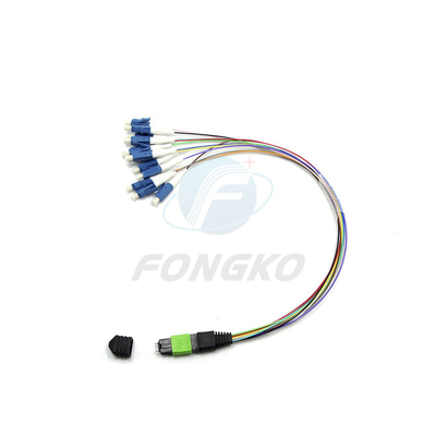 8/12/24 FTTB 0.9mm MPO 커넥터 타입을 위한 섬유 MTP MPO에서 LC Fanout 패치 케이블