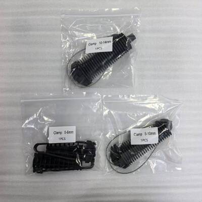 FONGKO FTTH 플라스틱 앵커 텐션 클램프 (라운드 드롭 케이블 5-6mm 8-10mm 10-14mm용) 에어리얼 광섬유 케이블 데드 엔드 클램프