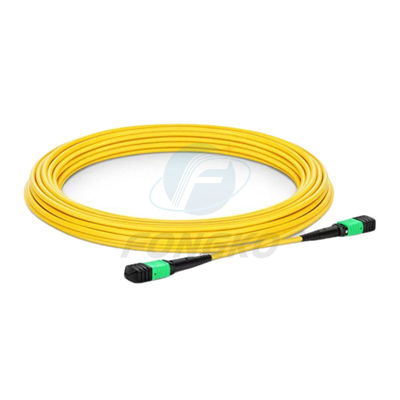 MPO  APC 단일모드 1 미터 10G 섬유 점퍼 8 12 24 핵심 40G100G 1310 1550NM 지원 특화